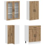 vidaXL Kuchynská jednotka KALMAR 8 pcs Dub artisan Kompozitné drevo – Obrázok 3
