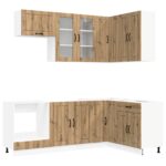 vidaXL Kuchynská jednotka LUCCA 8 pcs Dub artisan Kompozitné drevo – Obrázok 2