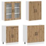 vidaXL Kuchynská jednotka LUCCA 8 pcs Dub artisan Kompozitné drevo – Obrázok 3