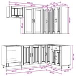 vidaXL Kuchynská jednotka LUCCA 8 pcs Biela s vysokým leskom – Obrázok 10