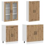 vidaXL Kuchynská jednotka LUCCA 8 pcs Dub artisan Kompozitné drevo – Obrázok 3