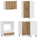 vidaXL Kuchynská jednotka LUCCA 8 pcs Dub artisan Kompozitné drevo – Obrázok 4