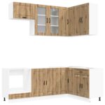 vidaXL Kuchynská jednotka PORTO 8 pcs Dub artisan Kompozitné drevo – Obrázok 2