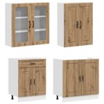 vidaXL Kuchynská jednotka PORTO 8 pcs Dub artisan Kompozitné drevo – Obrázok 3