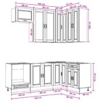 vidaXL Kuchynská jednotka PORTO 8 pcs Biela Kompozitné drevo – Obrázok 10