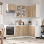 vidaXL Kuchynská jednotka LYON 8 pcs Dub sonoma Kompozitné drevo