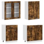 vidaXL Kuchynská jednotka LYON 8 pcs Dymový dub Kompozitné drevo – Obrázok 3