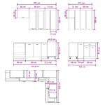 vidaXL Kuchynská jednotka LYON 8 pcs Dub artisan Kompozitné drevo – Obrázok 8