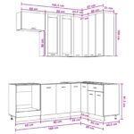 vidaXL Kuchynská jednotka LYON 8 pcs Dub artisan Kompozitné drevo – Obrázok 9