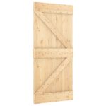 vidaXL Posuvné dvere Prírodná a biela 95 x 210 cm – Obrázok 3