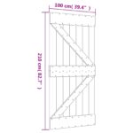 vidaXL Posuvné dvere Prírodná a biela 100 x 210 cm Borovicový masív – Obrázok 11