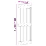 vidaXL Posuvné dvere Prírodná a biela 80 x 210 cm – Obrázok 11
