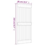vidaXL Posuvné dvere Prírodná a čierna 85 x 210 cm – Obrázok 11