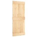 vidaXL Posuvné dvere Prírodná a čierna 85 x 210 cm – Obrázok 3