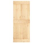 vidaXL Posuvné dvere Prírodná a čierna 85 x 210 cm – Obrázok 4