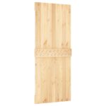 vidaXL Posuvné dvere Prírodná a čierna 85 x 210 cm – Obrázok 5