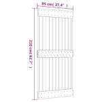 vidaXL Posuvné dvere Prírodná a čierna 95 x 210 cm – Obrázok 11