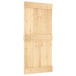 vidaXL Posuvné dvere Prírodná a čierna 95 x 210 cm – Obrázok 3