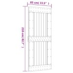 vidaXL Posuvné dvere Prírodná a čierna 85 x 210 cm – Obrázok 11