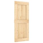 vidaXL Posuvné dvere Prírodná a čierna 85 x 210 cm – Obrázok 3
