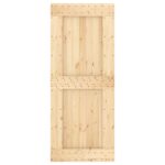 vidaXL Posuvné dvere Prírodná a čierna 85 x 210 cm – Obrázok 4