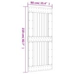 vidaXL Posuvné dvere Prírodná a čierna 90 x 210 cm – Obrázok 11