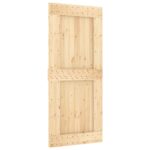vidaXL Posuvné dvere Prírodná a čierna 90 x 210 cm – Obrázok 3