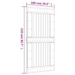 vidaXL Posuvné dvere Prírodná a čierna 100 x 210 cm – Obrázok 11