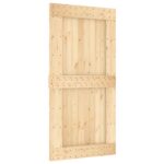vidaXL Posuvné dvere Prírodná a čierna 100 x 210 cm – Obrázok 3