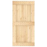 vidaXL Posuvné dvere Prírodná a čierna 100 x 210 cm – Obrázok 4