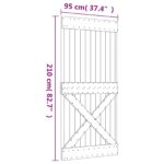 vidaXL Posuvné dvere Prírodná a čierna 95 x 210 cm – Obrázok 11