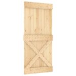 vidaXL Posuvné dvere Prírodná a čierna 95 x 210 cm – Obrázok 3