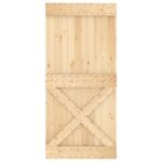 vidaXL Posuvné dvere Prírodná a čierna 95 x 210 cm – Obrázok 4