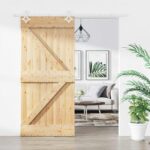 vidaXL Posuvné dvere Prírodná a biela 95 x 210 cm