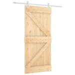 vidaXL Posuvné dvere Prírodná a biela 95 x 210 cm – Obrázok 2