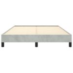 vidaXL Rám postele bez matraca, svetlosivý 137x190 cm, plný zamat – Obrázok 6