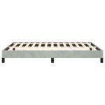 vidaXL Rám postele bez matraca, svetlosivý 137x190 cm, plný zamat – Obrázok 7