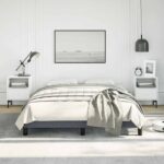 vidaXL Rám postele bez matraca, tmavosivý 137x190 cm, plný zamat – Obrázok 4