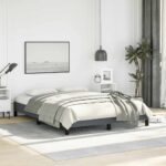 vidaXL Rám postele bez matraca, tmavosivý 137x190 cm, plný zamat – Obrázok 5