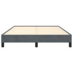 vidaXL Rám postele bez matraca, tmavosivý 137x190 cm, plný zamat – Obrázok 6