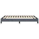 vidaXL Rám postele bez matraca, tmavosivý 137x190 cm, plný zamat – Obrázok 7