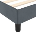 vidaXL Rám postele bez matraca, tmavosivý 137x190 cm, plný zamat – Obrázok 8
