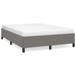vidaXL Rám postele bez matraca, tmavosivý 137x190 cm, látkový – Obrázok 2