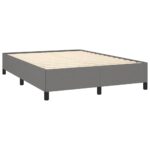 vidaXL Rám postele bez matraca, tmavosivý 137x190 cm, látkový – Obrázok 5