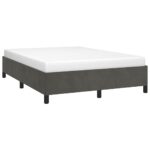 vidaXL Rám postele bez matraca, tmavosivý 137x190 cm, zamatový – Obrázok 4