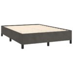 vidaXL Rám postele bez matraca, tmavosivý 137x190 cm, zamatový – Obrázok 5