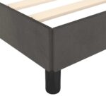 vidaXL Rám postele bez matraca, tmavosivý 137x190 cm, zamatový – Obrázok 7