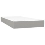 vidaXL Matrac s taštičkovými pružinami stredná tvrdosť bledosivý 100x190x20 cm látka – Obrázok 2