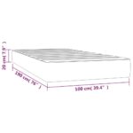vidaXL Matrac s taštičkovými pružinami stredná tvrdosť bledosivý 100x190x20 cm látka – Obrázok 7