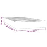 vidaXL Matrac s taštičkovými pružinami stredná tvrdosť svetlosivý 100x203x20cm dvojlôžko XL – Obrázok 7